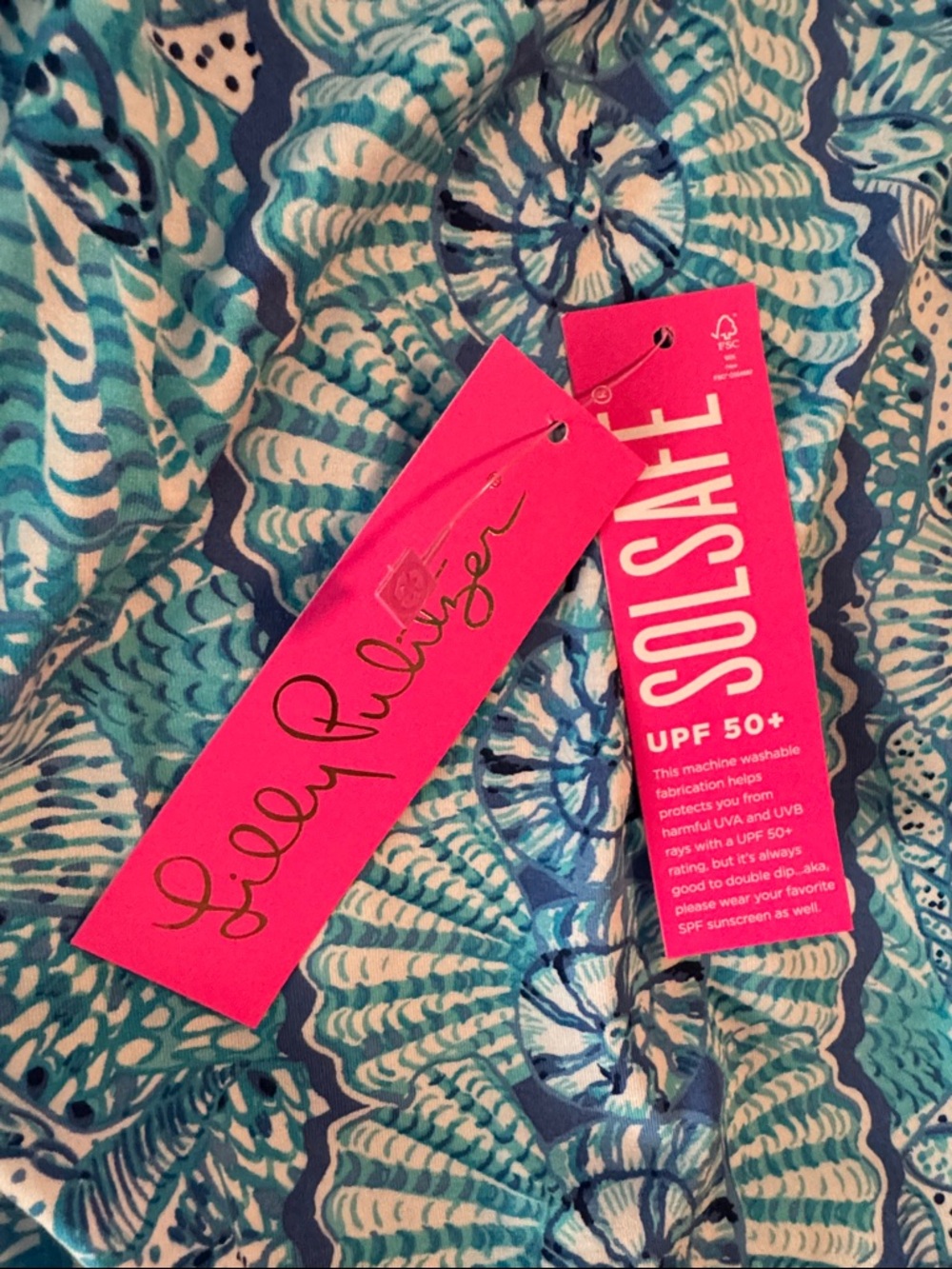 Lilly Pulitzer Blue & Turquoise Printed V-Neck Maxi Dress - Picture 7 of 8